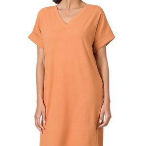 Butter Orange T-shirt Dress